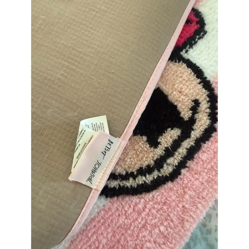 Betsey Johnson Pink Beauty Makeup Bath Rug 20x32 NWT